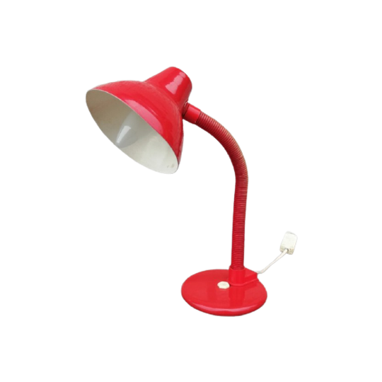 Vintage Bureaulampje Rood 1