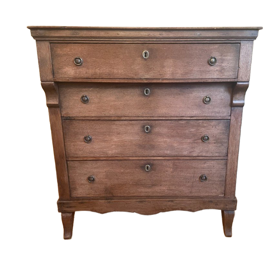 Oud Hollandse Eiken Ladenkast Commode Shabby Chic 1