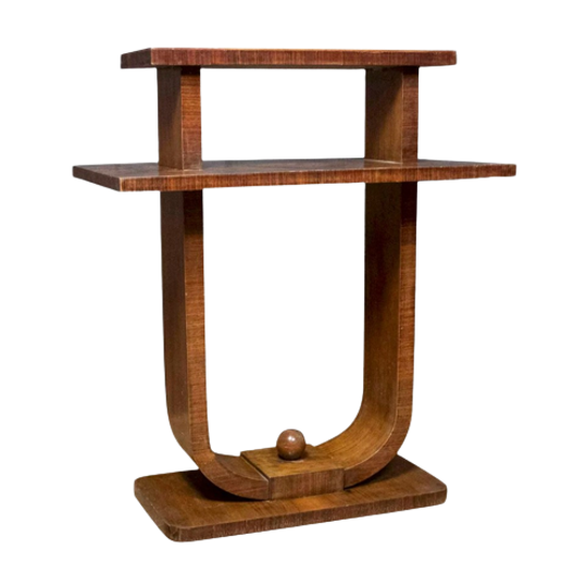 Art Deco Bijzettafel Walnootfineer 1
