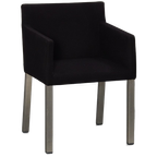 Frontseat Vergaderstoel, Zwart, 4-Poot Onderstel thumbnail 1