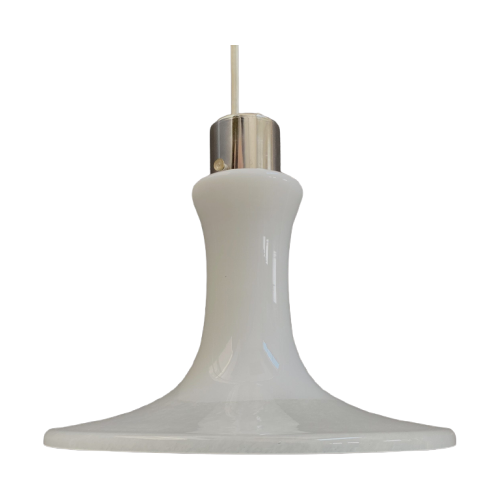 White Glass Pendant Lamp 1980S