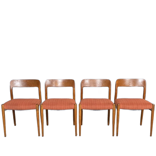 Vintage Eetkamerstoelen- Niels Otto Møller – Model 75 – Jaren 60 1