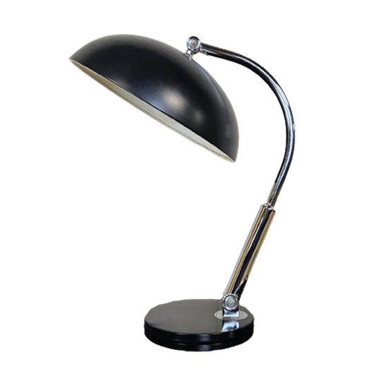 Vintage Zwarte Bauhaus Herman Busquet - Hala - Bureaulamp Model 144 / Mid Century Modern Tafellamp 1