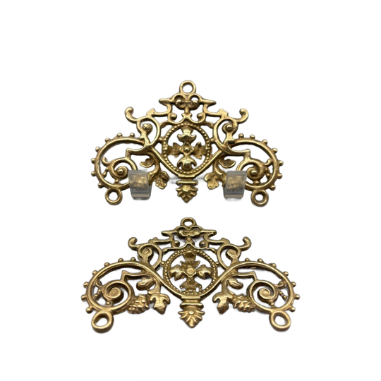 Set Antiek Koperen Ornamenten 2 Stuks 1