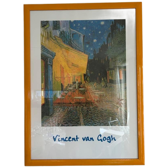 Grote Vintage Kunstposter Van Gogh (arles) In Gele Lijst 1