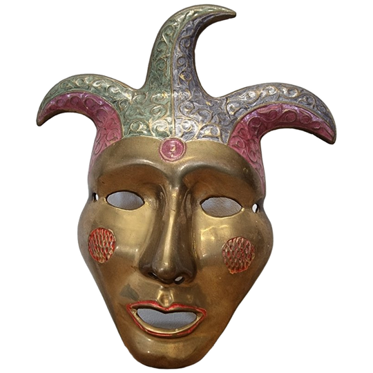 Vintage Messing Carnavals Masker 1