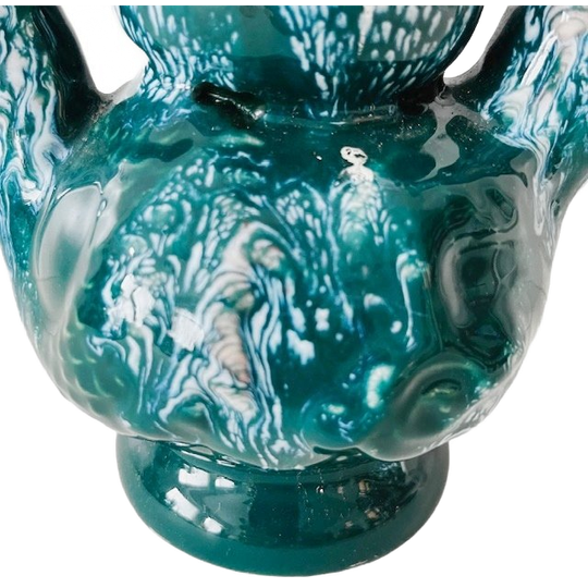 Vintage Afghaanse Istalif Keramische Waterkan Turquoise 1