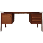 Vintage Teak Houten Bureau thumbnail 1