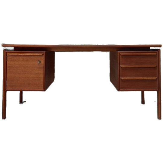 Vintage Teak Houten Bureau 1