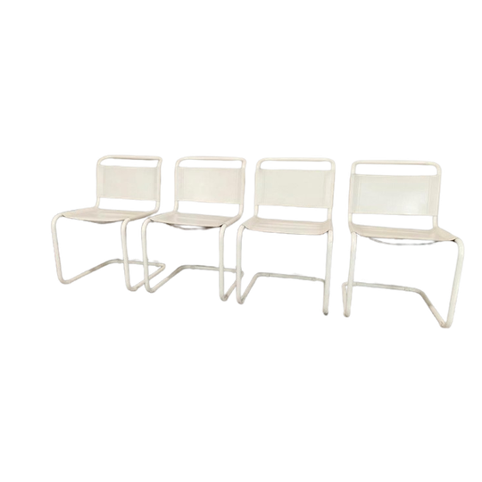 Set Van 4 Vintage Mart Stam Design Buisframe Stoelen 1