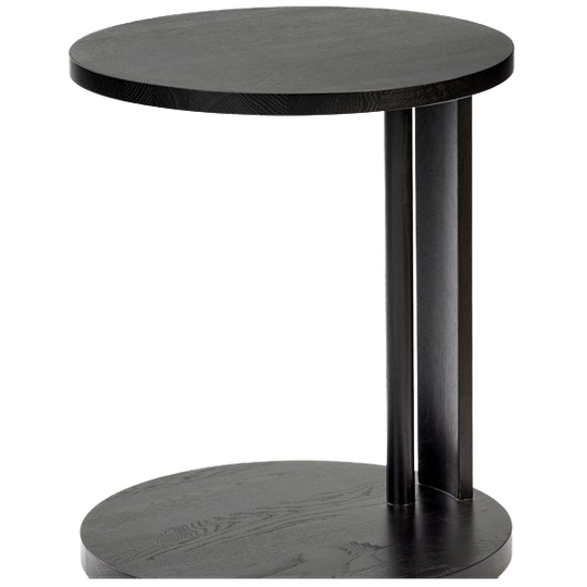 Side Table Low Oak Stained Black Aura 1