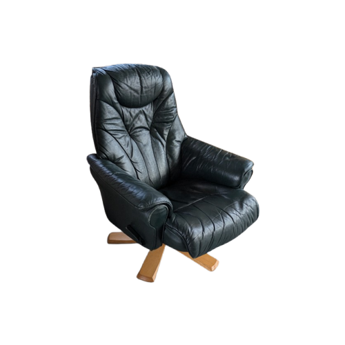 Vintage Scandinavisch Relax  Draaifauteuil/Merk Skoghaug Industries