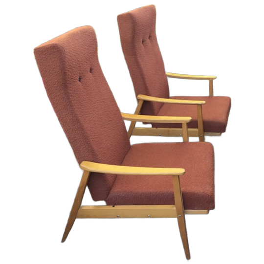 Vintage 2 Stuks Thonet Fauteuils 1