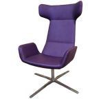Stijlvolle Strakke Lexi Lounge Paarse Draaifauteuil thumbnail 1