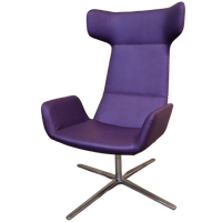 Stijlvolle Strakke Lexi Lounge Paarse Draaifauteuil