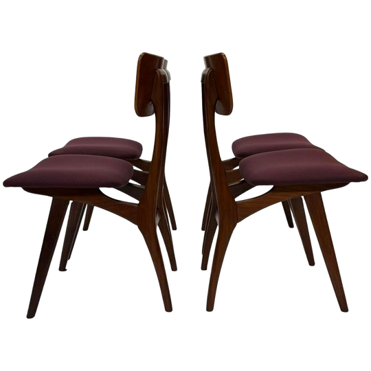 Vintage Eetkamerstoelen Teak Design Jaren 60 1