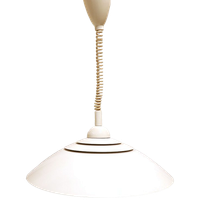 Vintage Design Deense Pendel Hanglamp Wit, Jaren '70/'80
