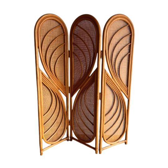 Rotan Bamboe Kamerscherm Vintage 1