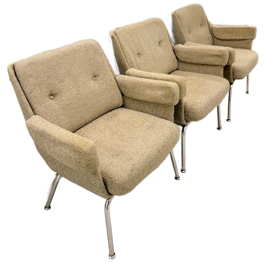 Vintage Mid-century Fauteuils (4 Stuks) – Deauville – Artifort – Gispen Stijl 1