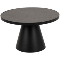 Leeds Salontafel - Ø65 Cm - Zwart Keramiek