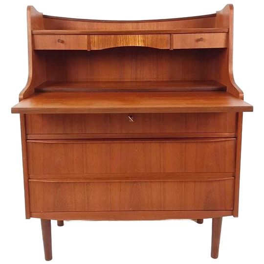 Vintage Deense Teak Houten Secretaire | Kast | Bureautje 1
