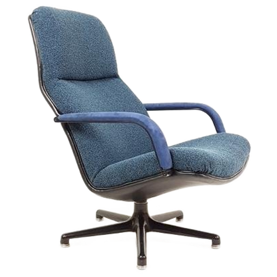 Artifort Swivel Chair Blue | Blauwe Draaifauteuil F154 1