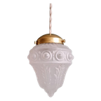 Art Deco Hanglamp In Gesatineerd Glas, 1920-30S thumbnail 1