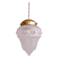 Art Deco Hanglamp In Gesatineerd Glas, 1920-30S