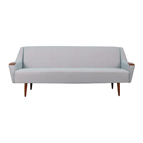 Deens Design Licht Blauw Sofa By Dux Opnieuw Gestoffeerd Met Kvadrat, 1960S