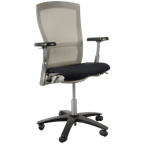 Knoll Life H05 Bureaustoel, Zwart, Grijs Mesh, 1D Armleggers, Nieuwe Armpad thumbnail 1