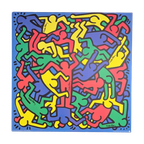 Xl Vintage Keith Haring ’86 Art Poster Ikea 2004 Rare thumbnail 1