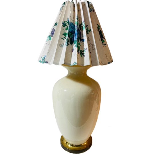 Grote Lamp Met Plissé Kap 1