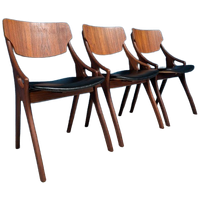 3x Vintage Deens Design Stoelen, Arne Hovmand Olsen Jaren '60