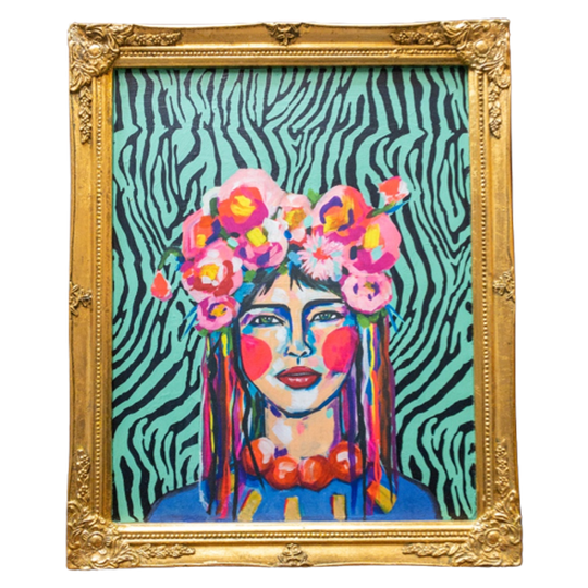 Restyled Lijst Met Vrolijke Vrouw 1