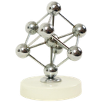 Vintage Atomium Beeldje Chroom Keramiek Expo 58 Souvenir thumbnail 1