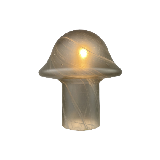 1 Of 3 Large Clear Swirl Glass Peill And Putzler Mushroom Table Lamp Xl 1970 1
