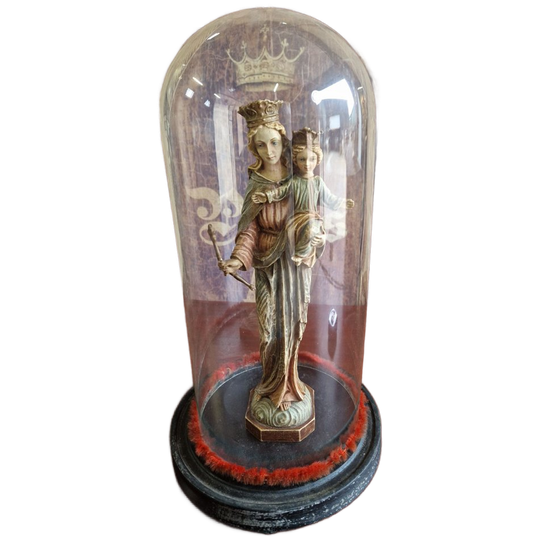 Antieke Stolp Met Mariabeeld 1