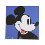 Offset Litho Naar Andy Warhol Mickey Mouse Blauw 487/2400 Pop Art Kunstdruk thumbnail 1