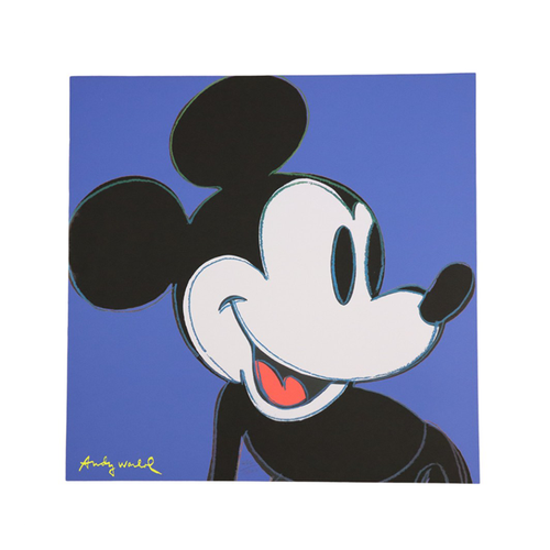 Offset Litho Naar Andy Warhol Mickey Mouse Blauw 487/2400 Pop Art Kunstdruk