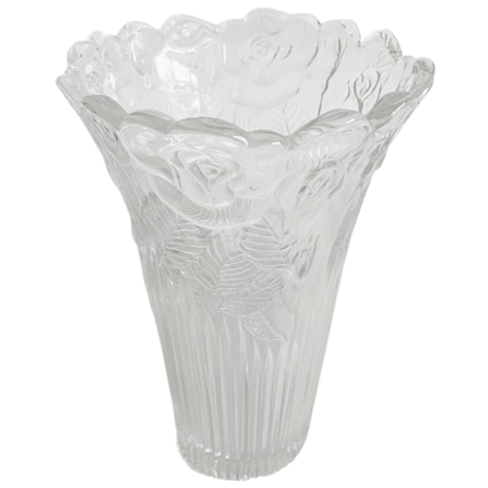 Vintage Italiaanse Borgonovo Glazen Vaas 1950’s 1
