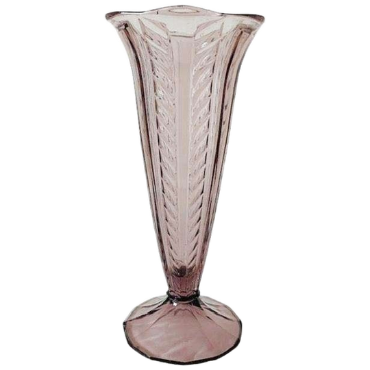 Artdeco Hoge Vaas Paars Glas 1930’s 1