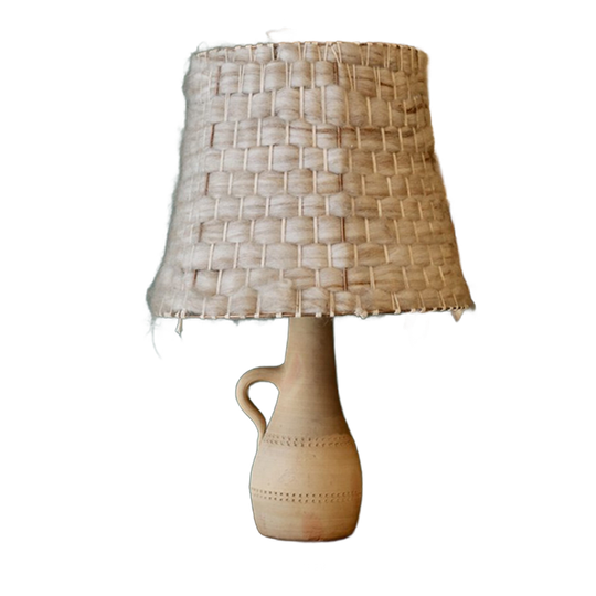 Terracotta Lamp En Originele Wollen Kap 1
