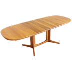 Vintage Glostrup Deense Ovalen Uitschuifbare Eettafel Tafel Massief Teak thumbnail 1