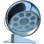 Vintage Space Age Tafellamp Met Marmeren Voet En Draaibare Verchroomde Metalen Kap thumbnail 1