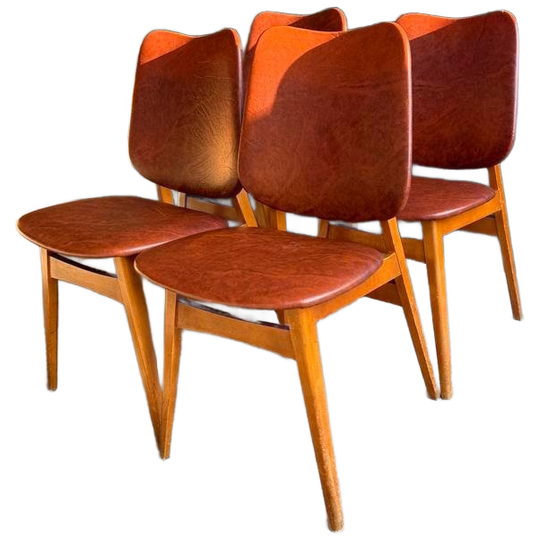 Vintage Set Van 4 Stoelen Skai Jaren 60 1