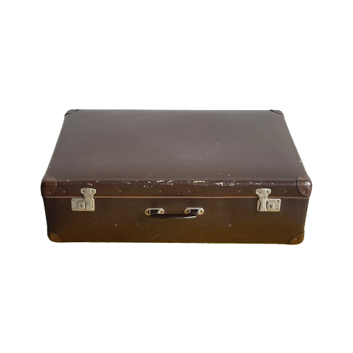 Grote Brocante Koffer Opberger Vintage Suitcase