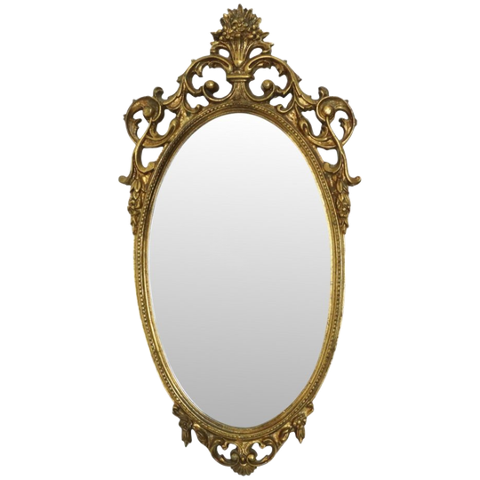 Klassieke Franse Rococo Barok Stijl Spiegel Goud Hars 70cm 1