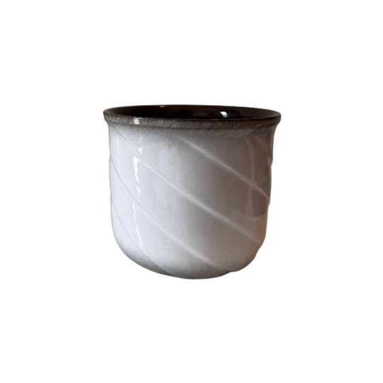 West Germany Bloempot Gemerkt Grijs Wit 1