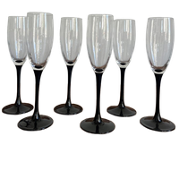 Zwarte Steel Champagneglazen – Luminarc