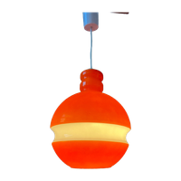 Oranje Peill & Putzler Space Age Glazen Hanglamp